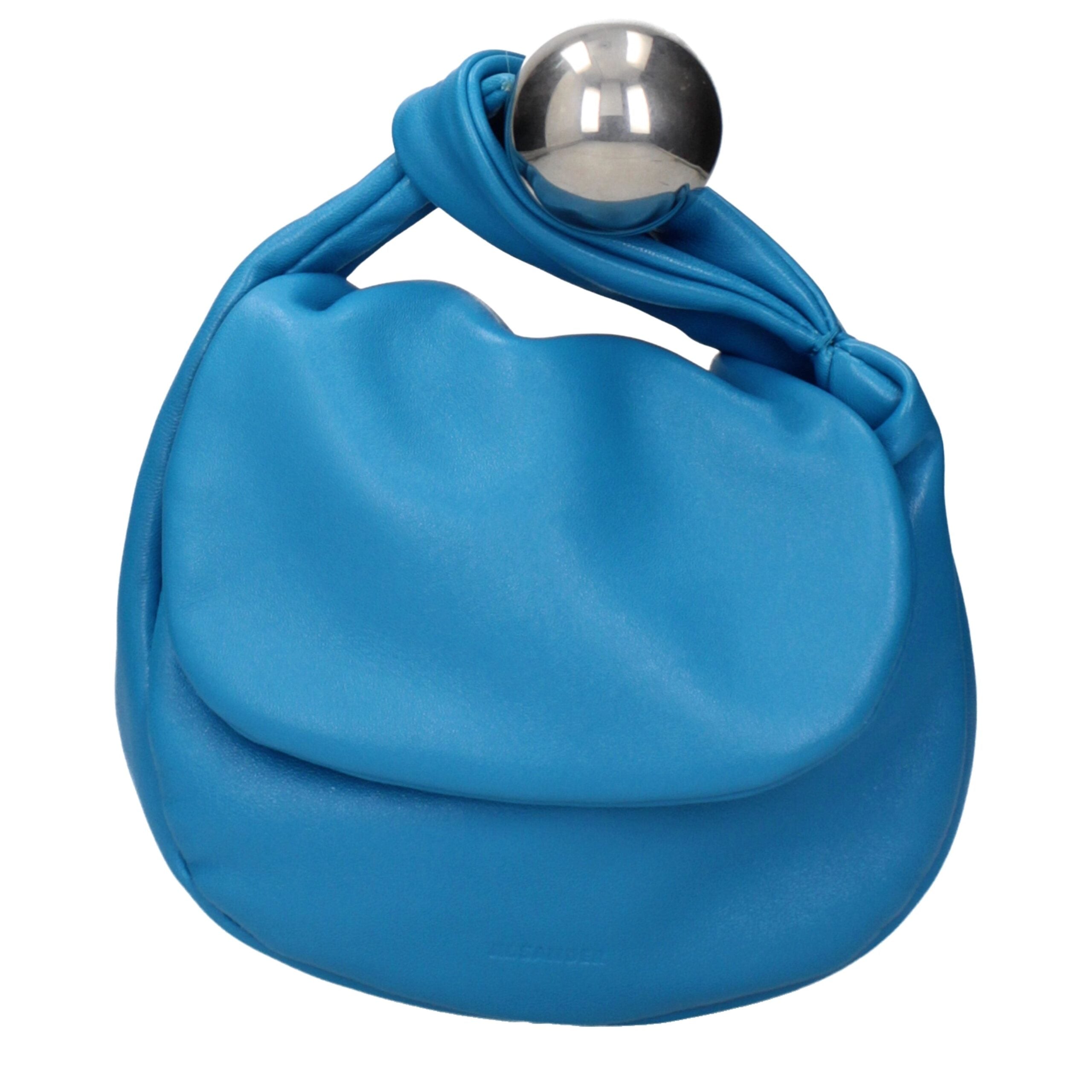 Jil Sander Blue Leather Handbag